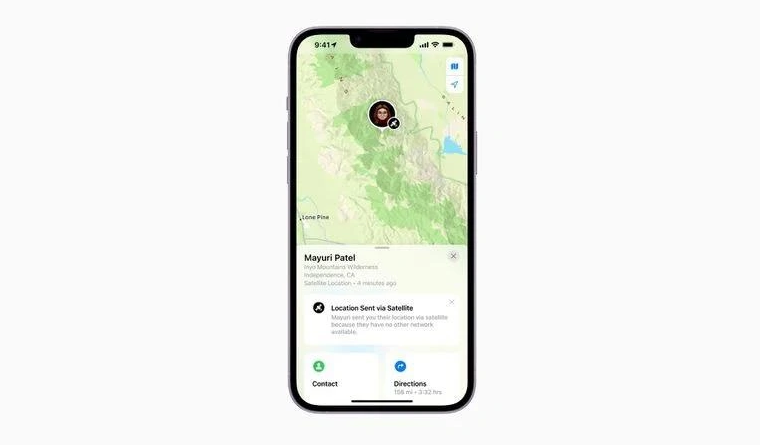 改则苹果14维修分享iPhone14系列中 FindMy功能通过卫星分享位置方法教程 