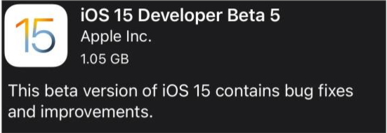 改则苹果手机维修分享如何升级到iOS15.0 beta5 
